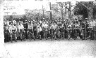 Salida de una carrera ciclista antigua en Ferrol